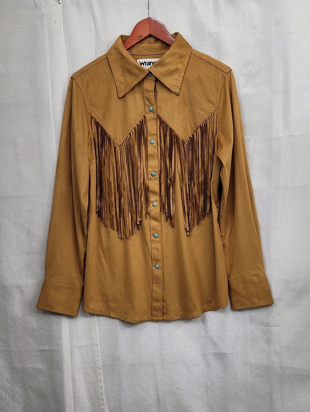 Wrangler x Lainey Wilson Western Fringe Snap Shirt Size Large